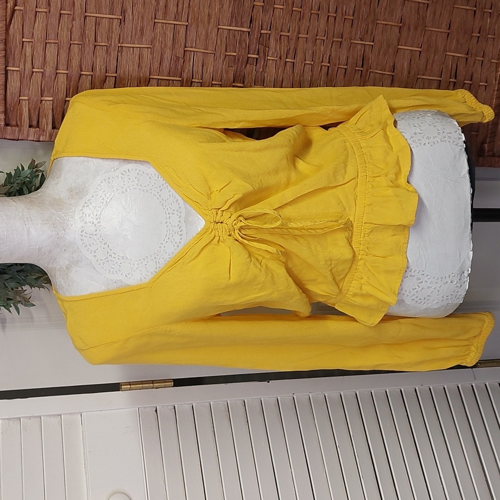 Express Yellow Boho Top, Medium